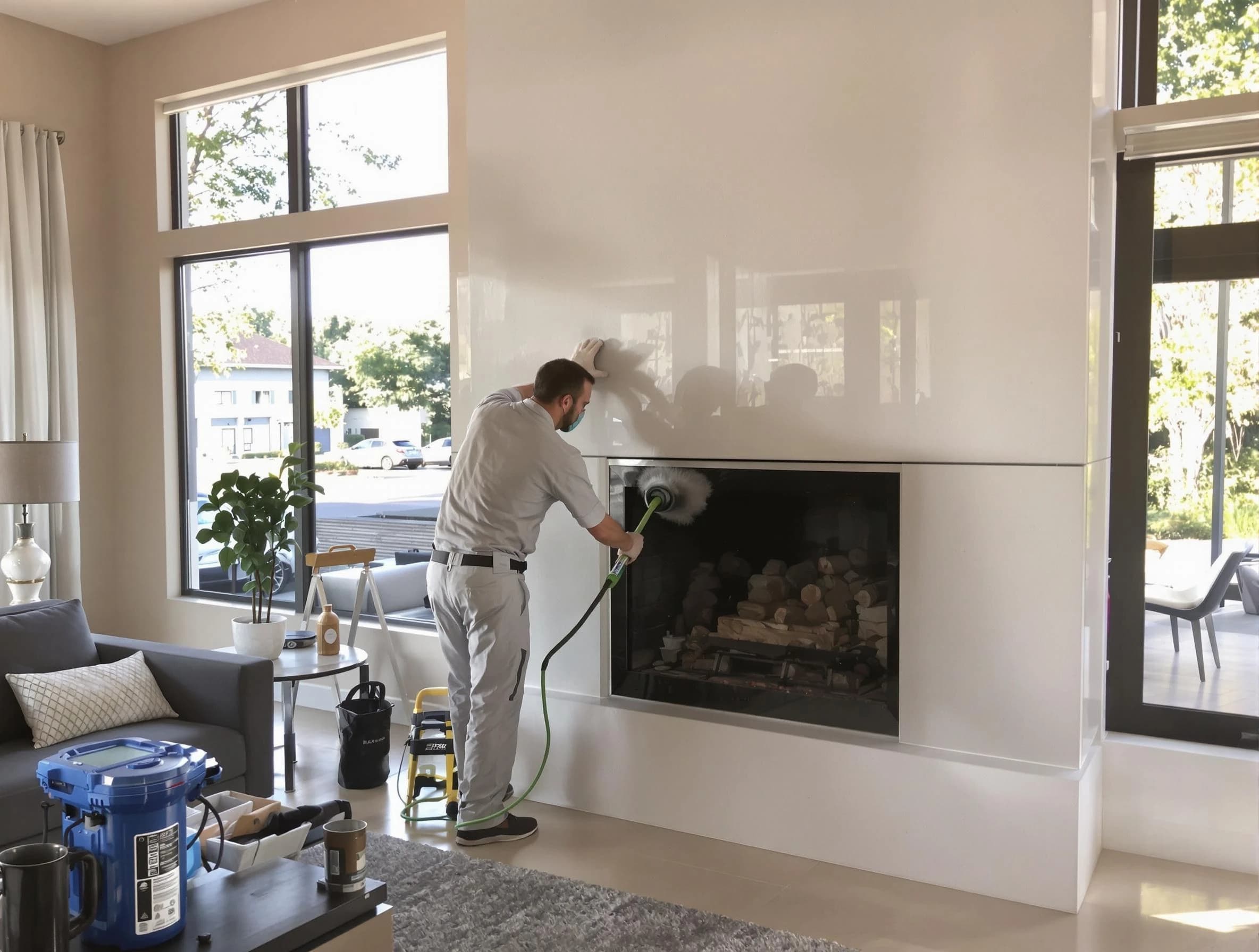 Norwood Chimney Sweep performing thorough soot removal in Norwood, MA