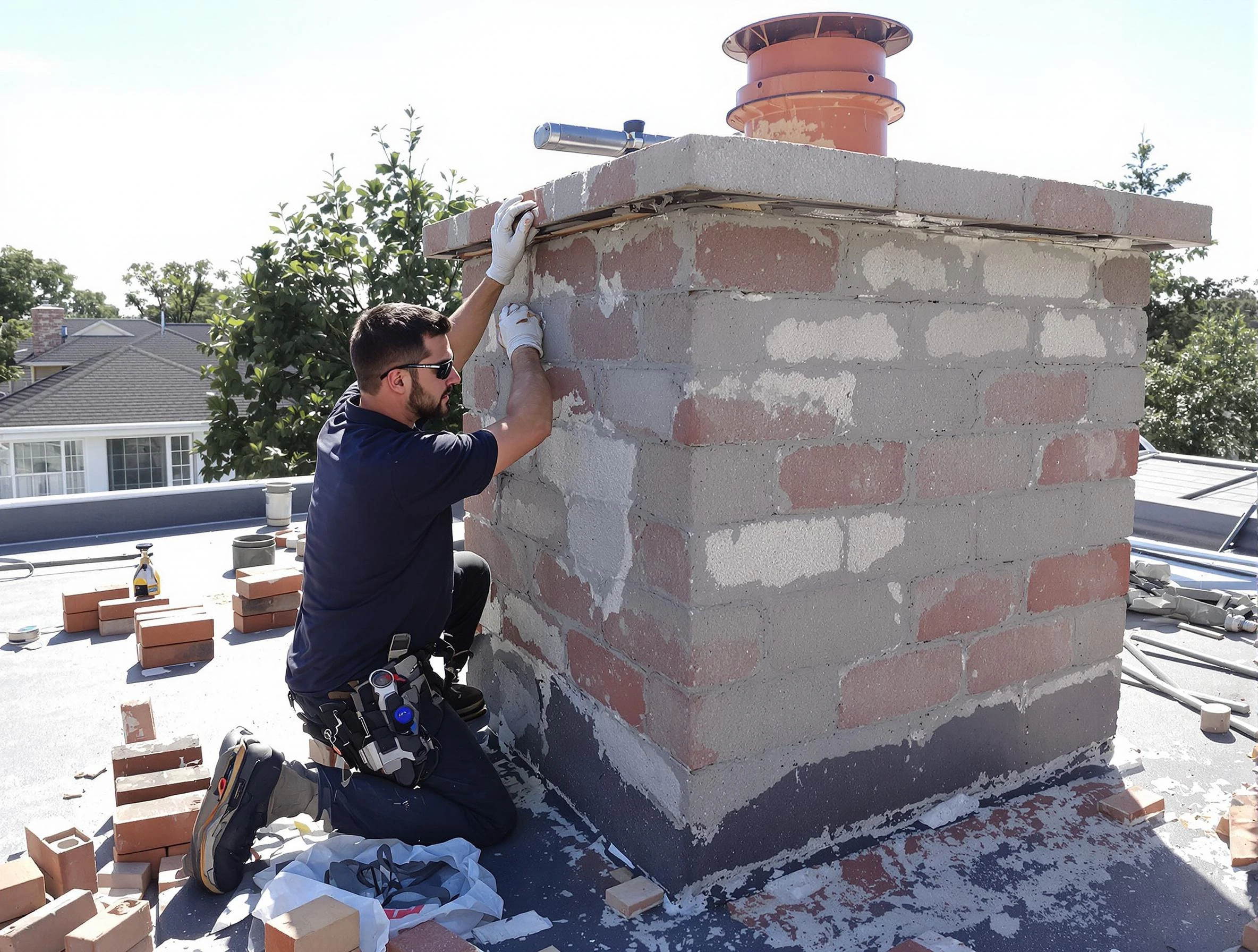 Advanced chimney repair process by Norwood Chimney Sweep in Norwood, MA
