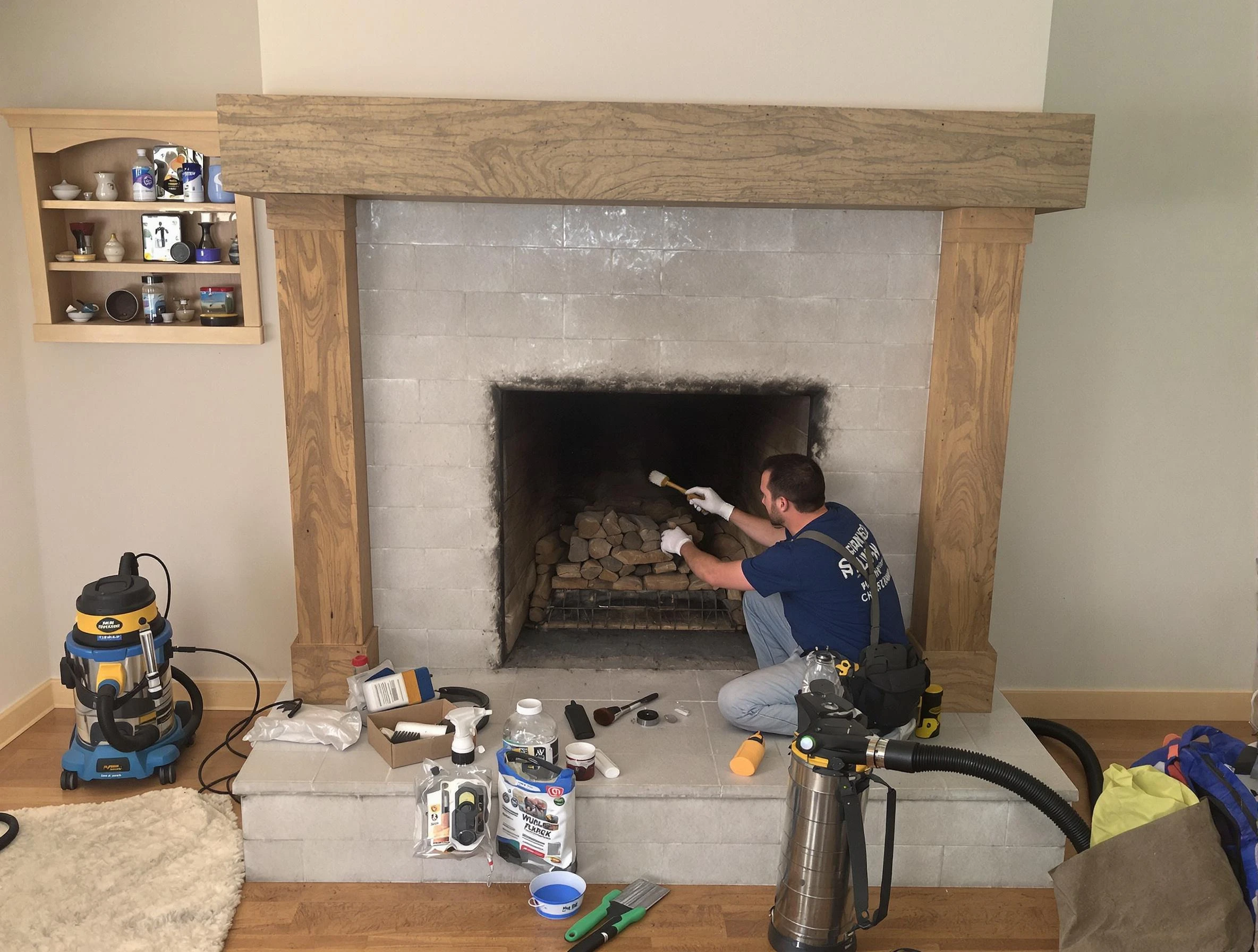 Detailed creosote removal process by Norwood Chimney Sweep in Norwood, MA