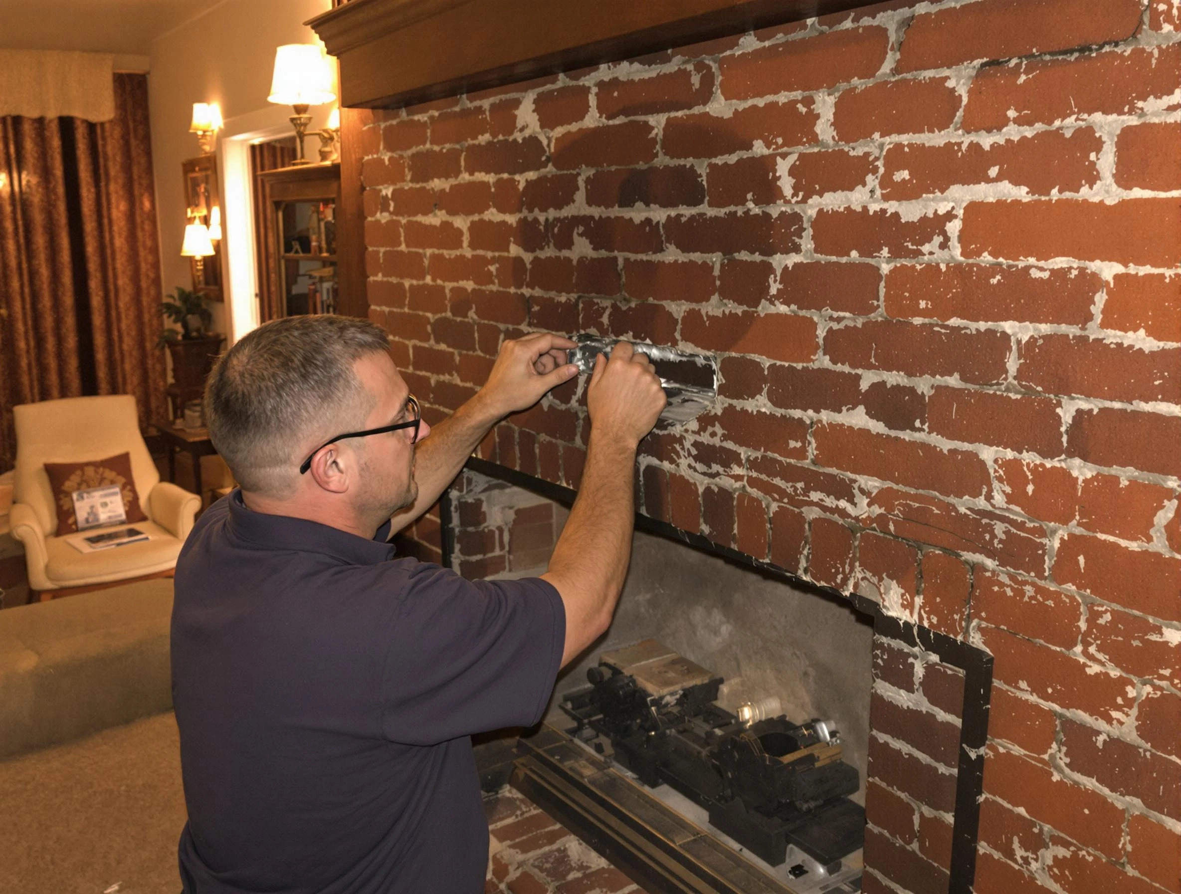 Norwood Chimney Sweep expert fixing a fireplace in Norwood, MA